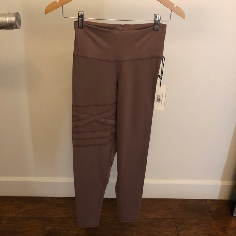 Mauve Leggings with Mesh design